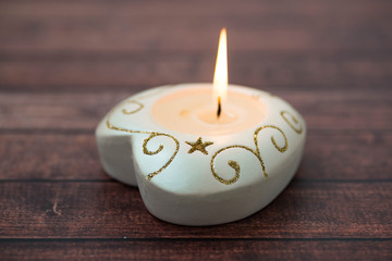 Christmas candle form heart