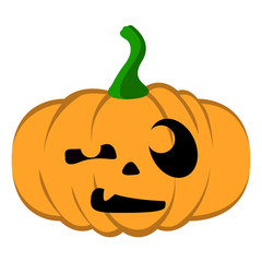 Isolated halloween jack-o-lantern