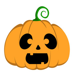 Isolated halloween jack-o-lantern