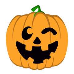 Isolated halloween jack-o-lantern