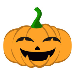 Isolated halloween jack-o-lantern