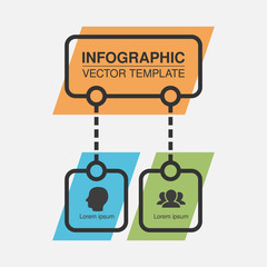Vector infographic template for diagram, graph, presentation, chart, business concept with 2 options.