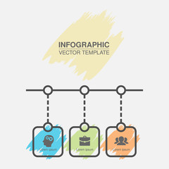 Vector infographic template for diagram, graph, presentation, chart, business concept with 3 options.