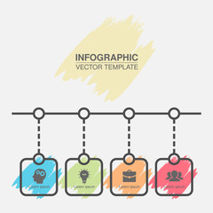 Vector infographic template for diagram, graph, presentation, chart, business concept with 4 options.