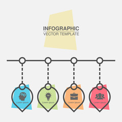 Vector infographic template for diagram, graph, presentation, chart, business concept with 4 options.