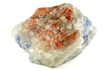 Steinsalz aus Bischofferode/ Thüringen isoliert auf weißem Hintergrund