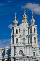 Fototapeta na wymiar Sightseeing in St. Petersburg Smolny Cathedral