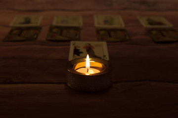 Helloween Darkness, Mystic fired candle with playing cards