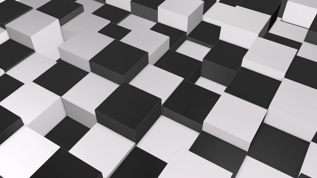 3d chessboard floor softly moving