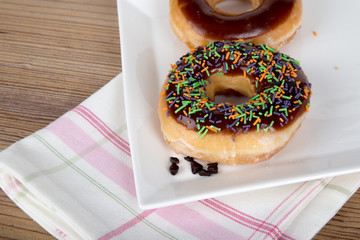 Yummy Donuts on White