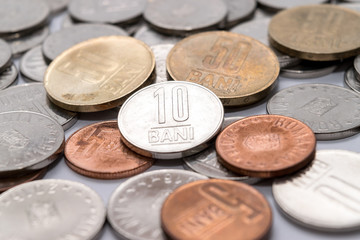 Romanian coins (Romanian currency)