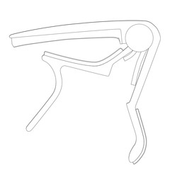 guitar capo with black outlines