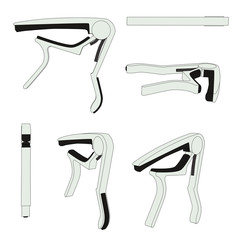 guitar capo with black outlines