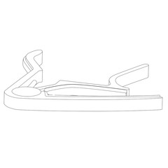 guitar capo with black outlines