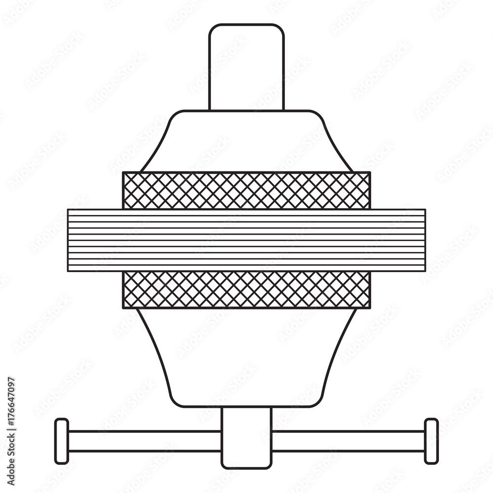 Wall mural Clamp tool icon