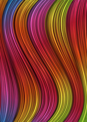Abstract stripes in the colors of the rainbow.
