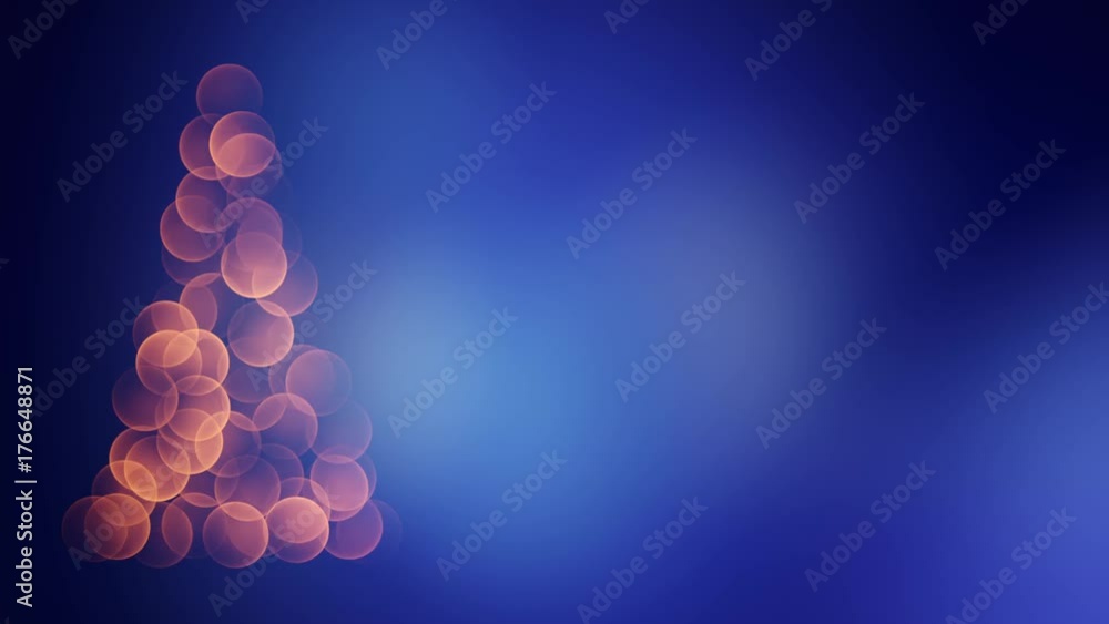 Canvas Prints defocused christmas tree with colorful lights bokeh. 4k