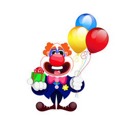 cartoon beautiful clown