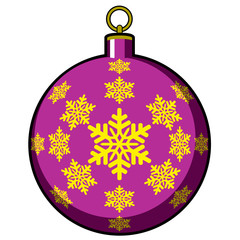 Isolated christmas tree ball