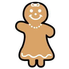 Isolated christmas gingerbread