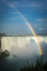 Niagara Falls in rainbow