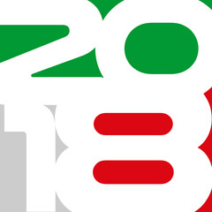 Obraz premium Abstract background for the arrival of new year 2018