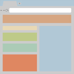 Fototapeta premium An example of a browser window with an open web page.