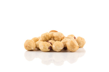 Fototapeta na wymiar Closeup view of hazelnuts