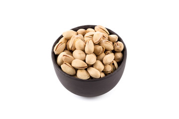 pistachio nut on white