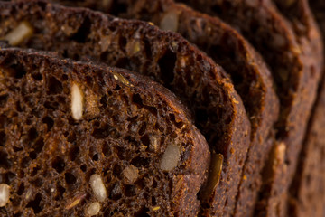 Black bread slice