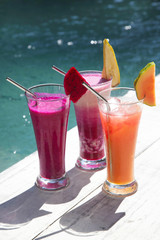 Summer fruity cocktail drinks