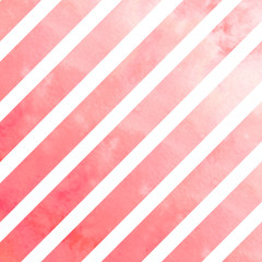 Watercolor light red stripes. Red lines on white background