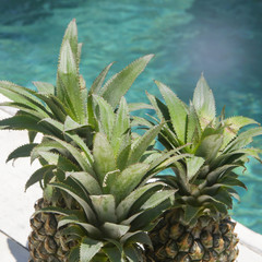 Fototapeta premium Pineapple - summer holidays, vacation and food concept