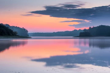 Fotobehang sunsise over lake © stewart