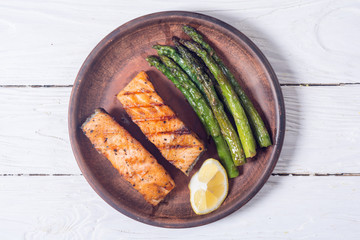 Fillet of grilled salmon