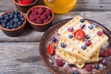 Homemade belgian waffles