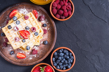 Homemade belgian waffles