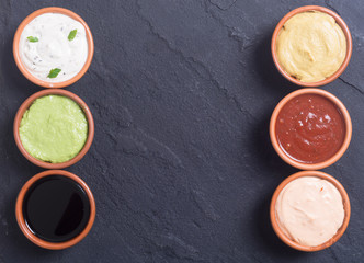 Set of sauces