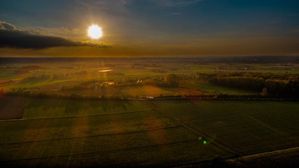 Herbst Goldiger Sonnenuntergang