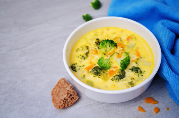 Broccoli Cheddar chicken soup