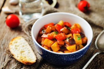 Eggplant potato Bell pepper goulash