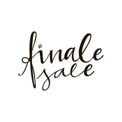 Finale Sale phrase. Vector ad illustration. Handdrawn lettering. Design element for sale banners, posters, cards.