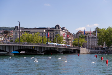 Quay of the Zurich lake, Switzerland