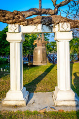 Fototapeta premium Bell in Wat Mahathat, historical park which covers the ruins of 