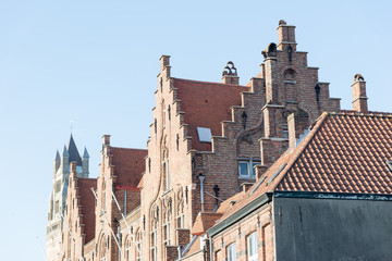 The old building in centre of the Bruges, Belgium