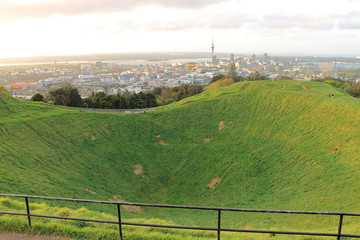 Crater of Mount Eden in Auckland