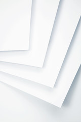 abstract white sheets of paper with shadow