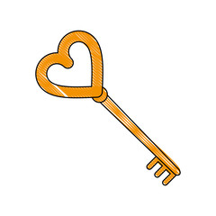 Key of love icon vector illustration graphic design