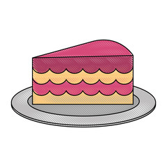 Piece of cake icon vector illustration graphic design
