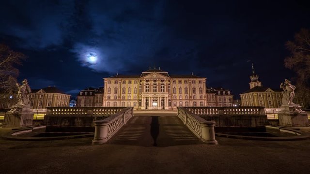 Night timelapse of Schloss Bruchsal